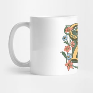 Art Nouveau Letter Z, Ornamental Letter Z, Art Deco Mug